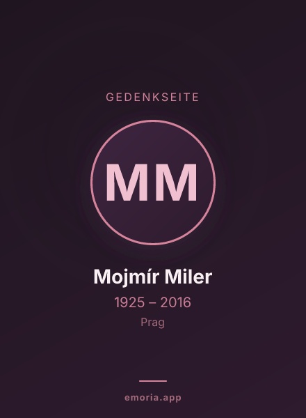 Gedenkportrait von Mojmír Miler
