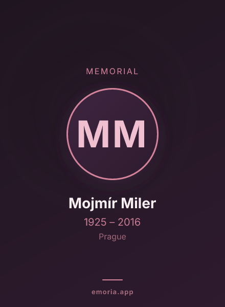 Memorial portrait of Mojmír Miler