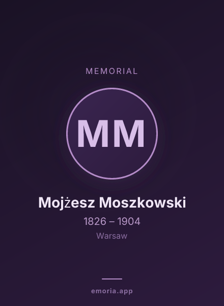 Memorial portrait of Mojżesz Moszkowski