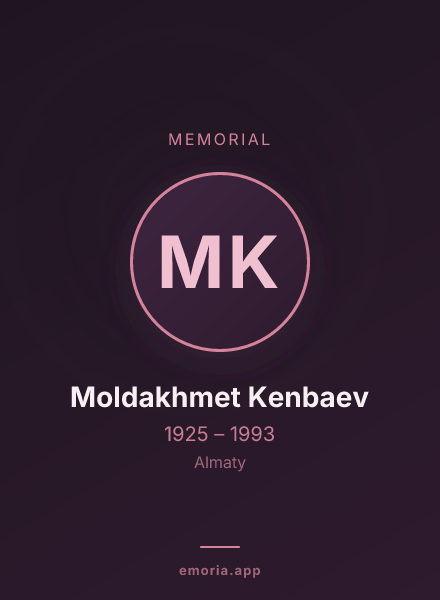 Memorial portrait of Moldakhmet Kenbaev