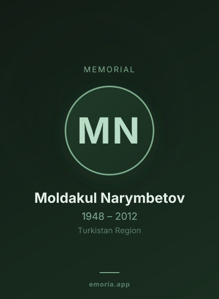 Memorial portrait of Moldakul Narymbetov