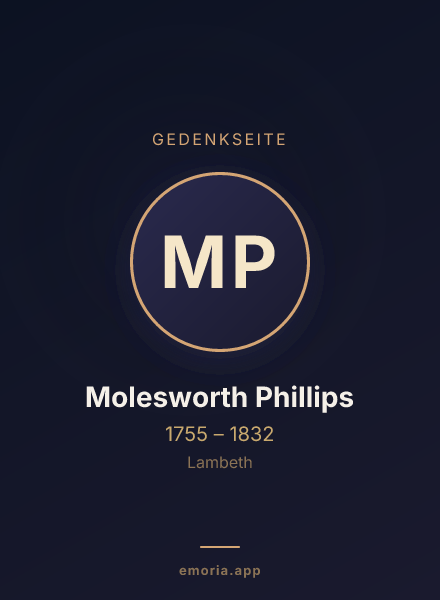 Gedenkportrait von Molesworth Phillips