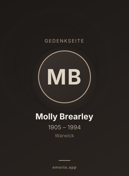 Gedenkportrait von Molly Brearley