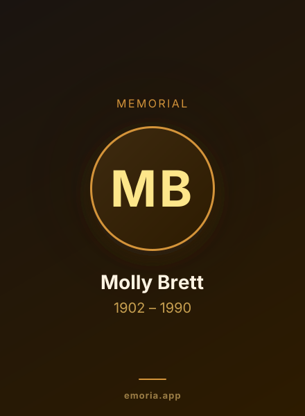 Memorial portrait of Molly Brett