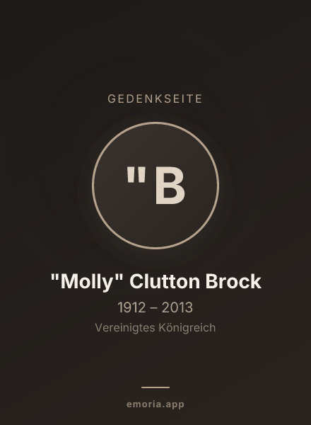 Gedenkportrait von "Molly" Clutton Brock