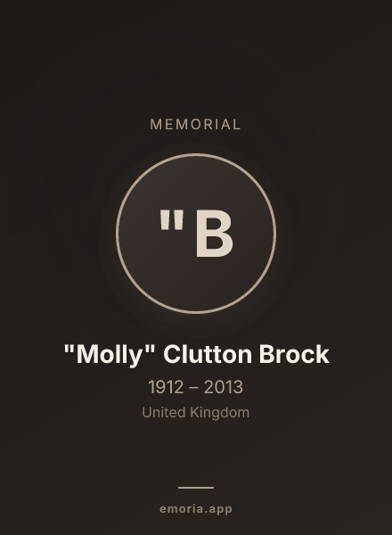 Memorial portrait of "Molly" Clutton Brock