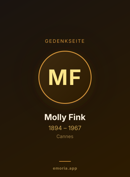 Gedenkportrait von Molly Fink