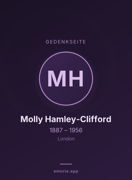 Gedenkportrait von Molly Hamley-Clifford