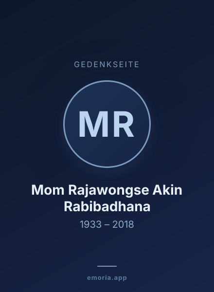 Gedenkportrait von Mom Rajawongse Akin Rabibadhana