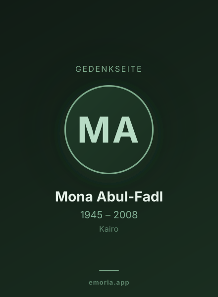 Gedenkportrait von Mona Abul-Fadl
