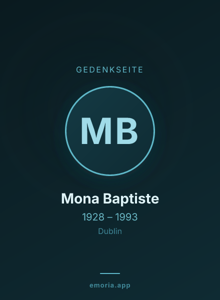Gedenkportrait von Mona Baptiste