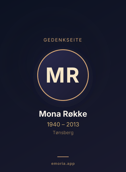 Gedenkportrait von Mona Røkke