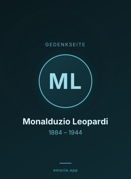 Gedenkportrait von Monalduzio Leopardi