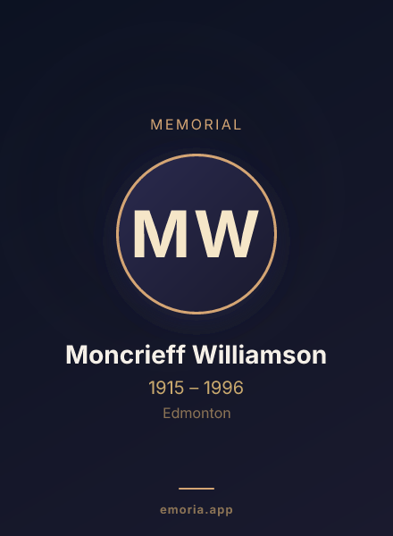 Memorial portrait of Moncrieff Williamson