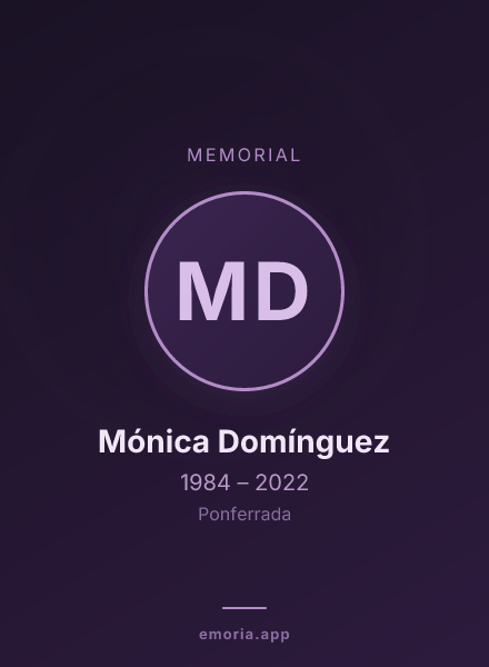 Memorial portrait of Mónica Domínguez