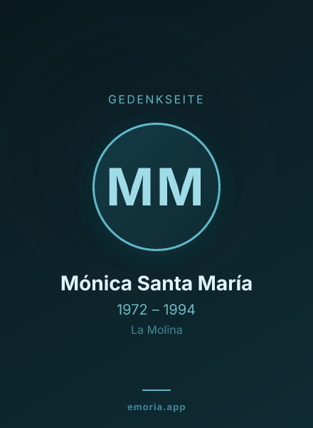 Gedenkportrait von Mónica Santa María