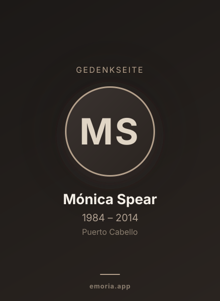 Gedenkportrait von Mónica Spear