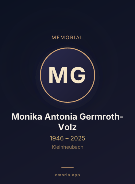 Memorial portrait of Monika Antonia Germroth-Volz