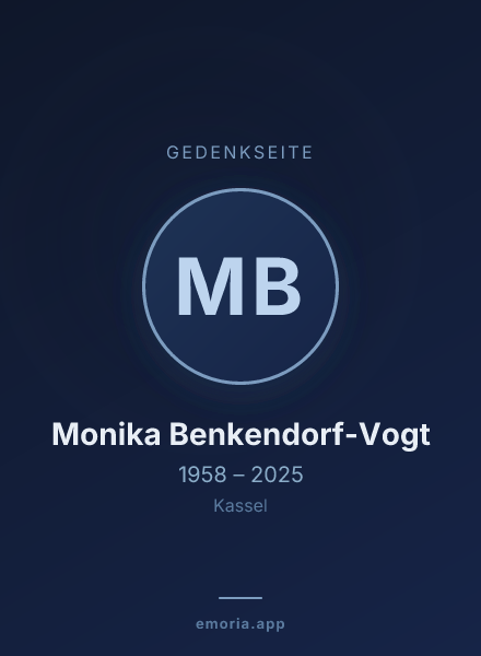 Gedenkportrait von Monika Benkendorf-Vogt