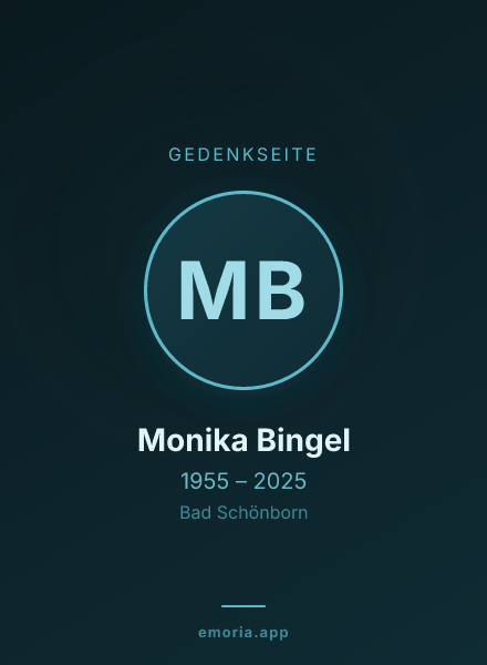 Gedenkportrait von Monika Bingel