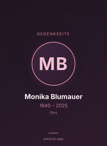 Gedenkportrait von Monika Blumauer