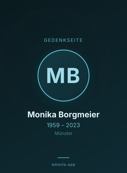 Gedenkportrait von Monika Borgmeier