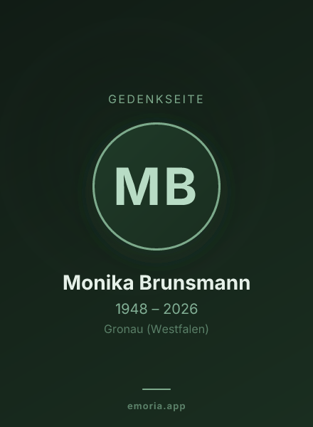 Gedenkportrait von Monika Brunsmann