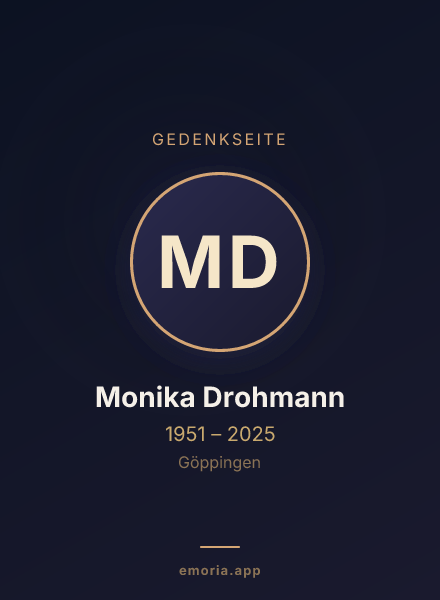 Gedenkportrait von Monika Drohmann