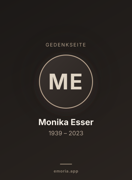 Gedenkportrait von Monika Esser