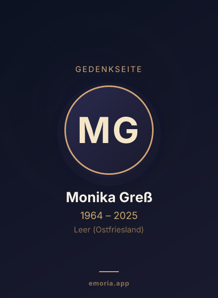 Gedenkportrait von Monika Greß