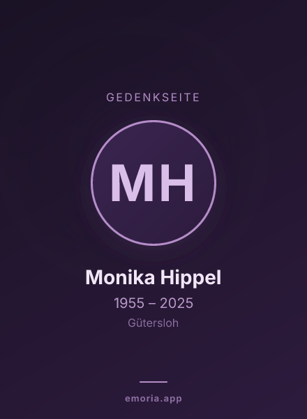 Gedenkportrait von Monika Hippel