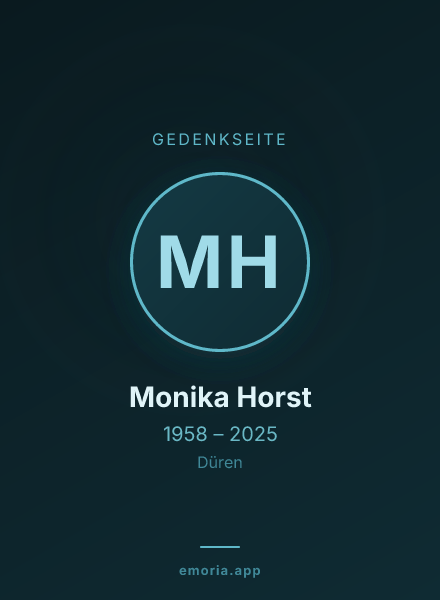 Gedenkportrait von Monika Horst