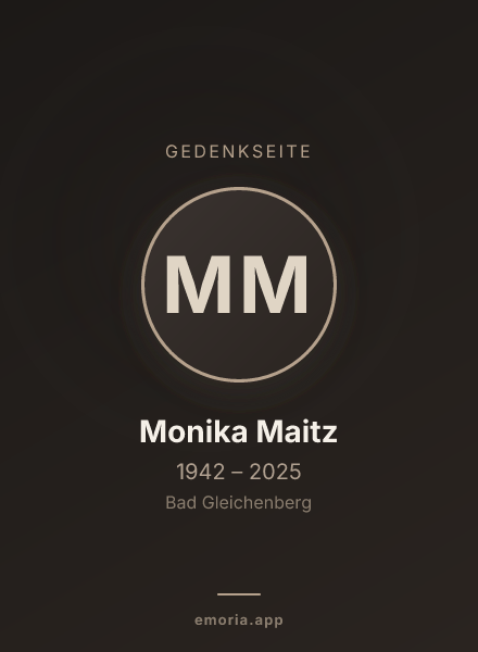 Gedenkportrait von Monika Maitz