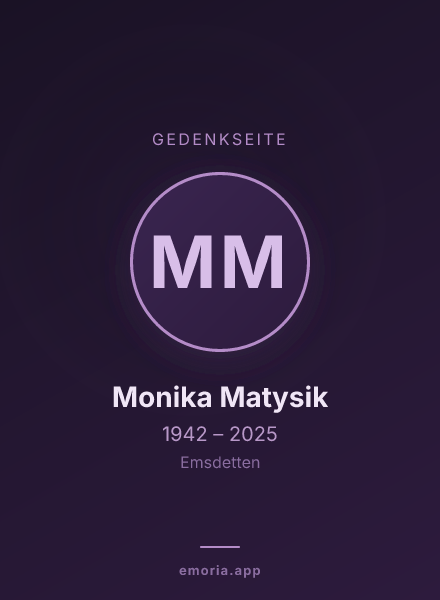 Gedenkportrait von Monika Matysik
