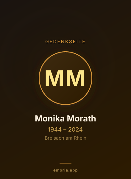 Gedenkportrait von Monika Morath