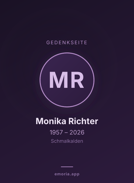 Gedenkportrait von Monika Richter