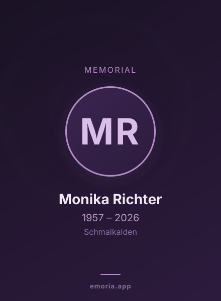 Memorial portrait of Monika Richter