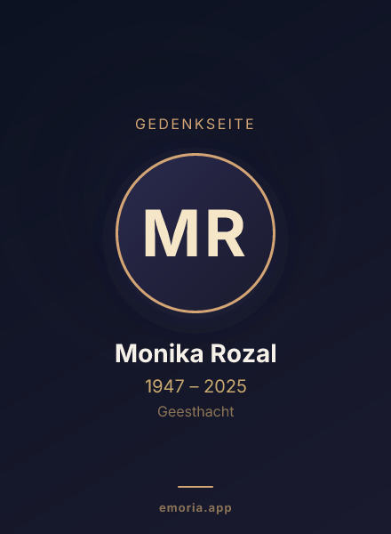 Gedenkportrait von Monika Rozal