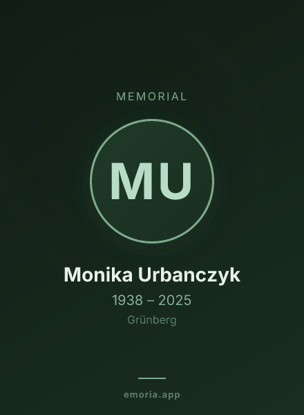 Memorial portrait of Monika Urbanczyk
