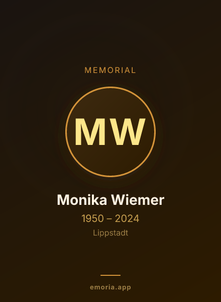 Memorial portrait of Monika Wiemer