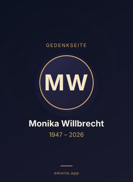 Gedenkportrait von Monika Willbrecht