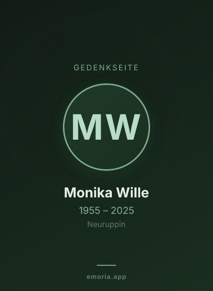 Gedenkportrait von Monika Wille