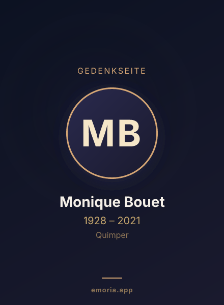 Gedenkportrait von Monique Bouet