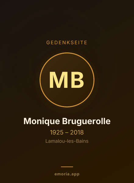 Gedenkportrait von Monique Bruguerolle