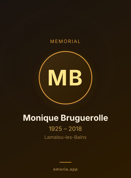 Memorial portrait of Monique Bruguerolle