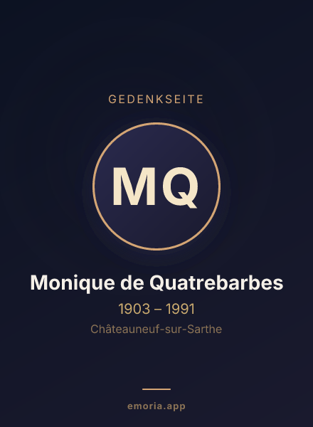 Gedenkportrait von Monique de Quatrebarbes