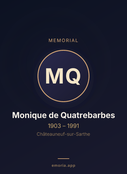 Memorial portrait of Monique de Quatrebarbes