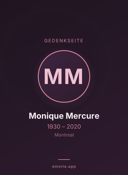 Gedenkportrait von Monique Mercure