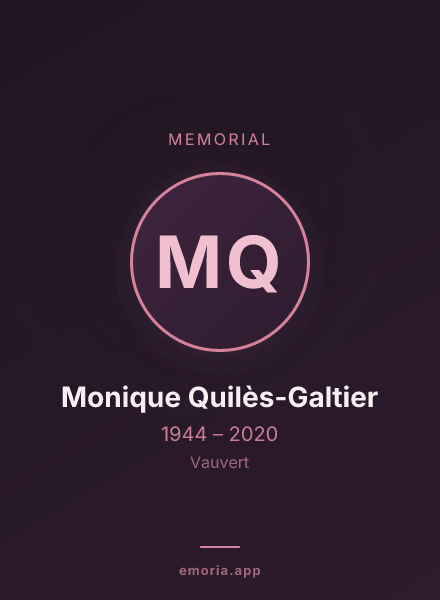 Memorial portrait of Monique Quilès-Galtier