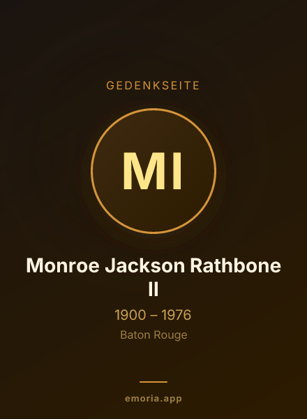 Gedenkportrait von Monroe Jackson Rathbone II